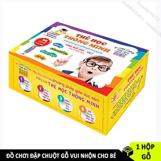 Bộ thẻ học thông minh 412 thẻ, đồ chơi thông minh 16 chủ đề tiếng anh tiếng việt cho bé