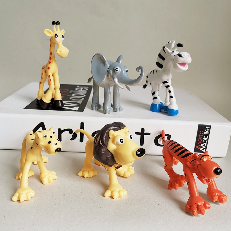 Set 13 Phụ Kiện Trang Trí Bánh Kem Hình Khủng Long Lá Cọ Xanh Nhiệt Đới