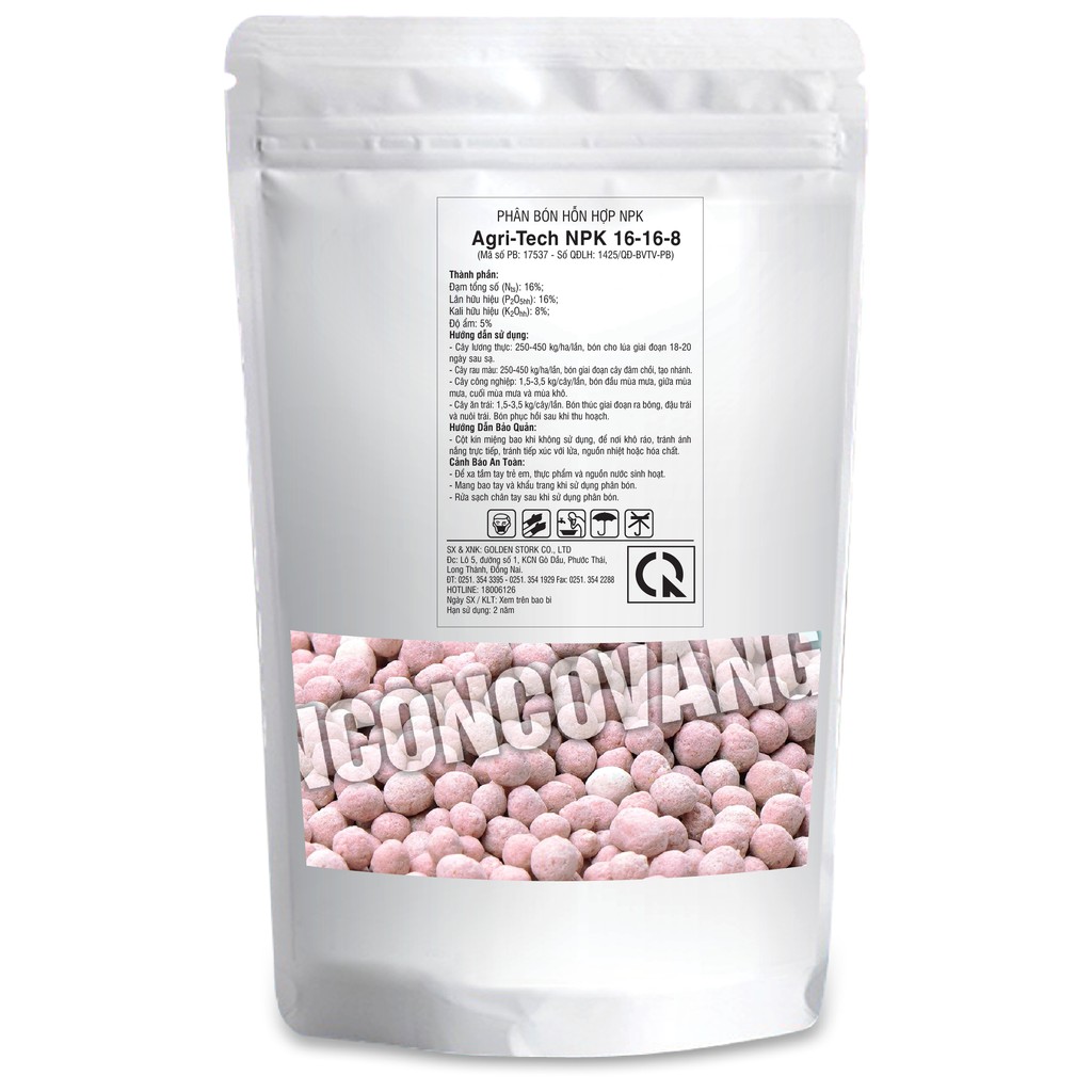 Phân bón NPK 16-16-8+TE RubyFerti  Thích hợp cho tất cả loại cây và giai đoạn sau ra hoa đậu trái