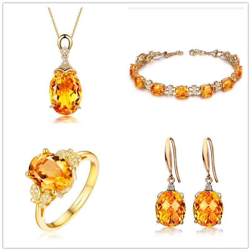 Bộ Khuyên Tai Nữ Trang Mạ Vàng 18K Đính Đá Pha Lê Sang Trọng