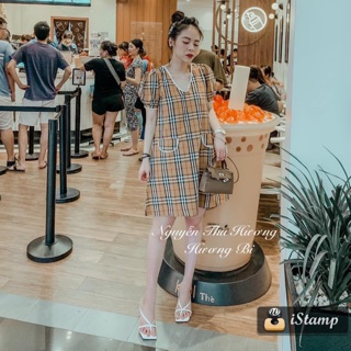 VÁY KẺ BBR CỔ TIM SO HOT