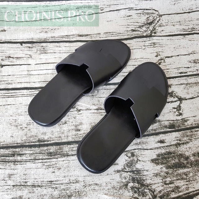 Dép da nam chữ H đế cao su sản xuất tại Xưở