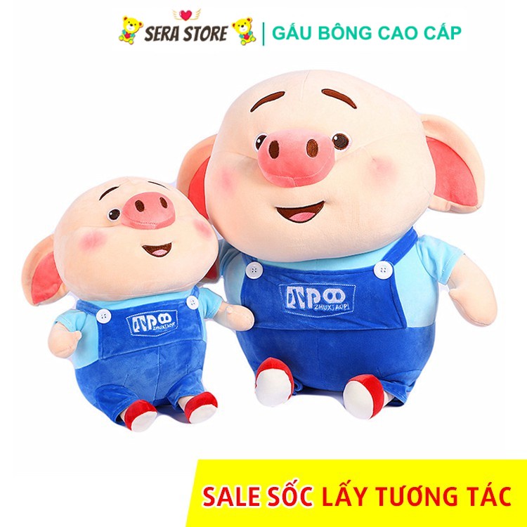 Gấu Bông Heo Tiktok, Thú Nhồi Bông Heo Tiktok Nỉ Nhung Hàn Quốc Cao Cấp - Không Xù Lông Co Giãn 4 Chiều Kích Thước 80CM