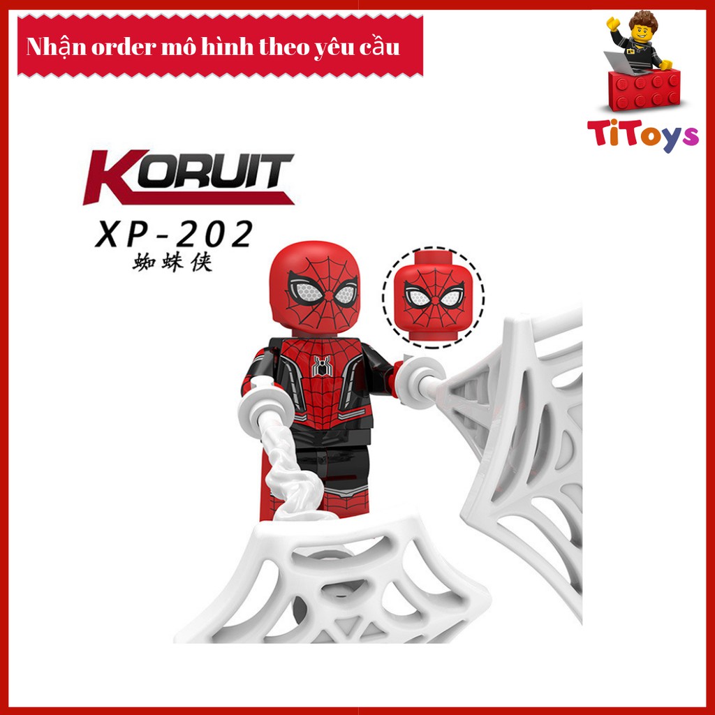 Minifigures các nhân vật Spider Man Far From Home - Đồ chơi Lắp ghép Xếp hình Non Lego KT1027