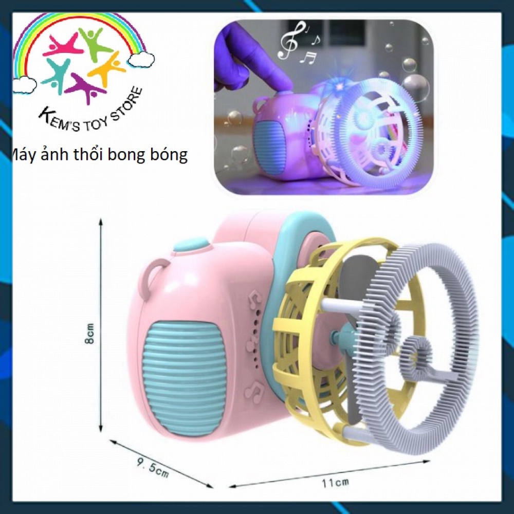 Máy ảnh thổi bong bóng, đồ chơi máy ảnh, đồ chơi thổi bong bóng, thổi bong bóng xà phòng