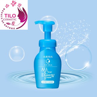 Bọt rửa mặt tẩy trang 2 trong 1 Senka All Clear Doublew Foam 150ml