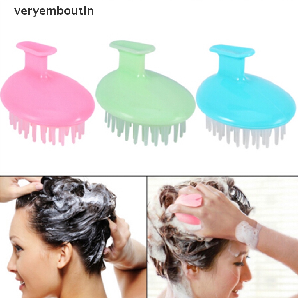 Bàn Chải Gội Đầu Mát Xa Da Đầu Bằng Silicone Tiện Lợi