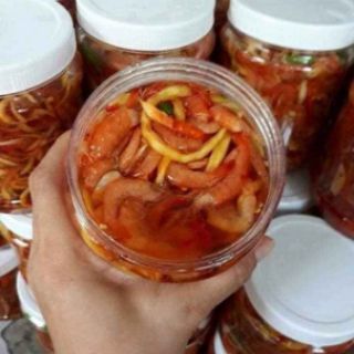 Mắm tép bạc đất trộn đu đủ 1kg