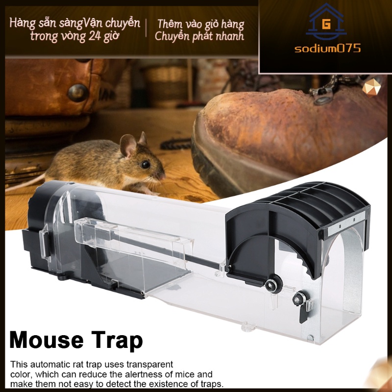 💯Hot Deals😁 Chuột tự động hộ gia đình Mousetrap Chuột bẫy Lồng Mồi bắt Chuột giết chuột 💖Spot Express💖Sodium075
