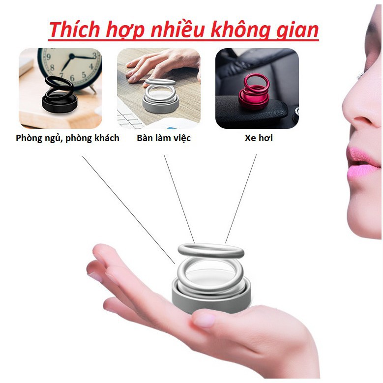 28✥♠Vòng xoay vô cực nước hoa sáp thơm LOẠI 1 thân KIM khử mùi trang trí ô tô gia đình bàn làm việc