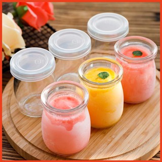 Sét 12 hũ thủy tinh làm sữa chua có nắp đậy cỡ 100 mL và 200 ml