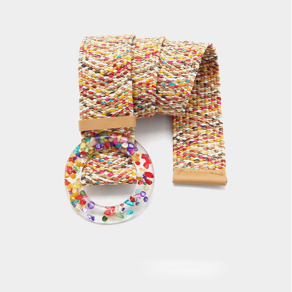 Dây Thắt Lưng Sợi Rơm Phong Cách Bohemia Mùa Hè Cho Nữ WMES15H