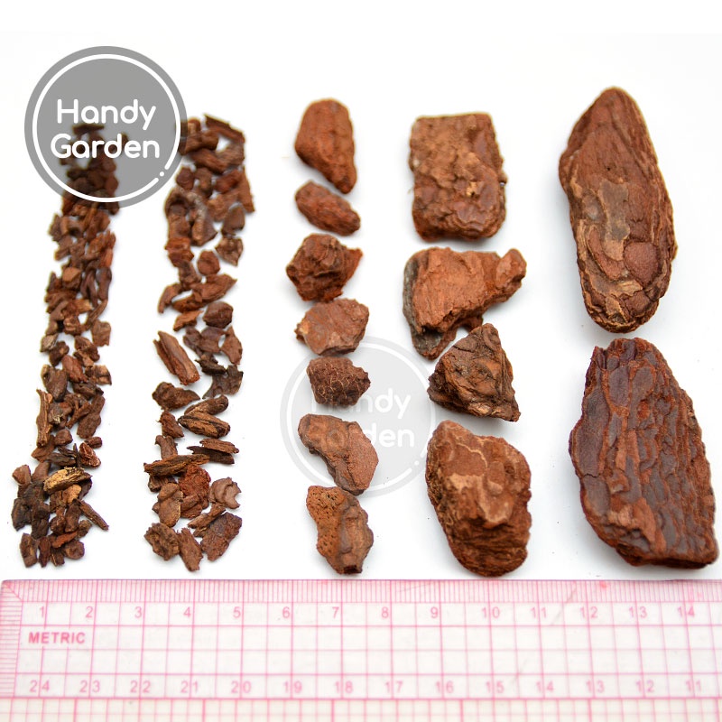 1dm³ Vỏ Thông Premium Ocean Pine Bark Indonesia, nhiều size 2-5mm 5-10mm 10-20mm 20-30mm 30-50mm | Handy Garden