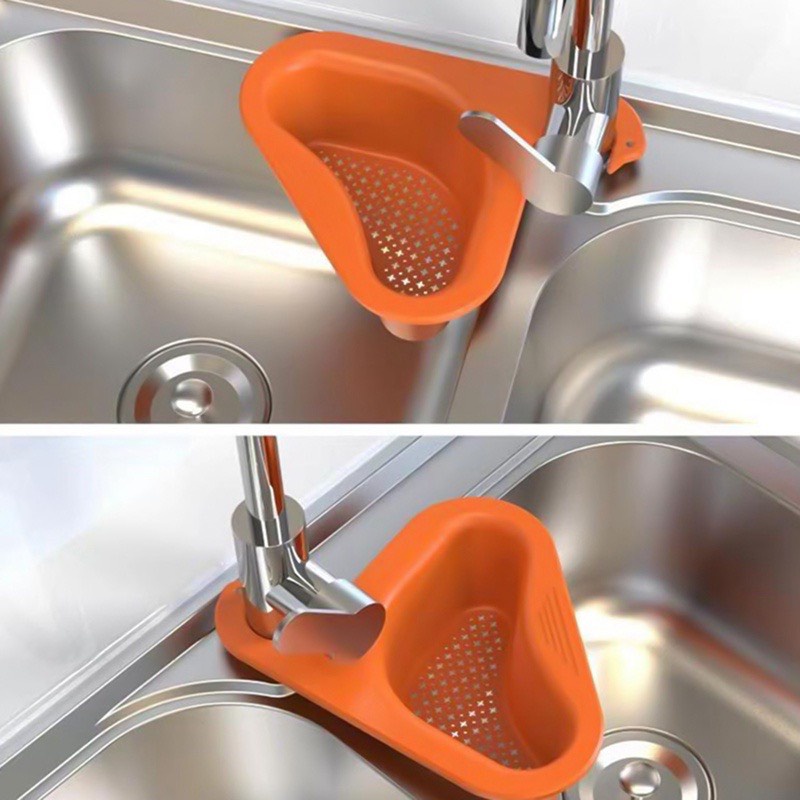 Giỏ lọc rác bồn rửa bát có móc gài, Khay lọc rác gắn bồn rửa bát Decor 4.0