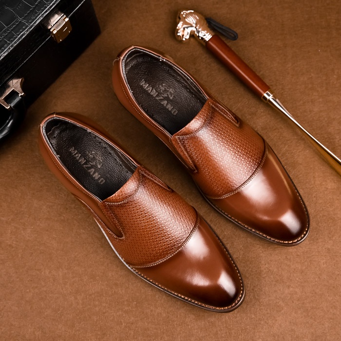 Giày nam đẹp da thật Manzano phong cách doanh nhân sang trọng đẳng cấp M66882