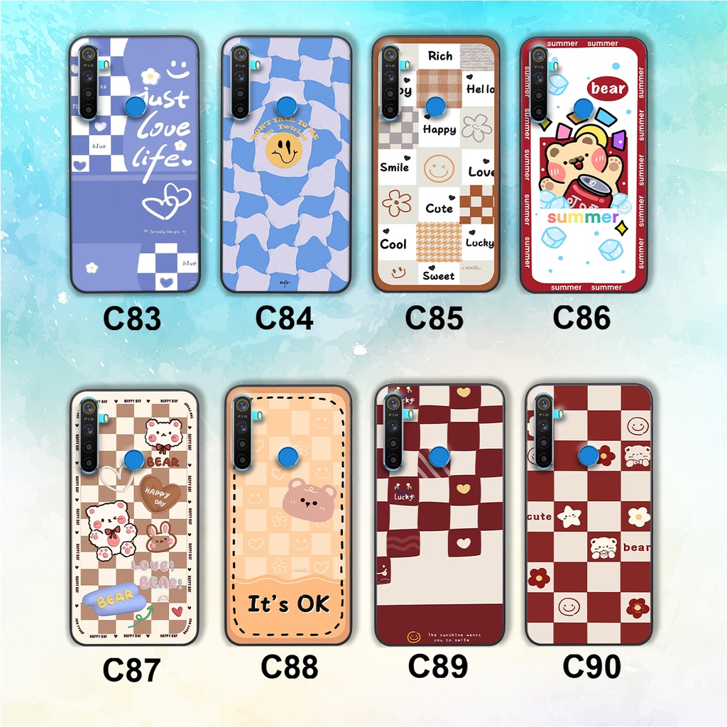 Ốp lưng Realme 5 / REALME 5I / Realme Q / REALME 5 Pro / REALME C3 trái tim hình gấu cute cá tính, giá rẻ, cực bền