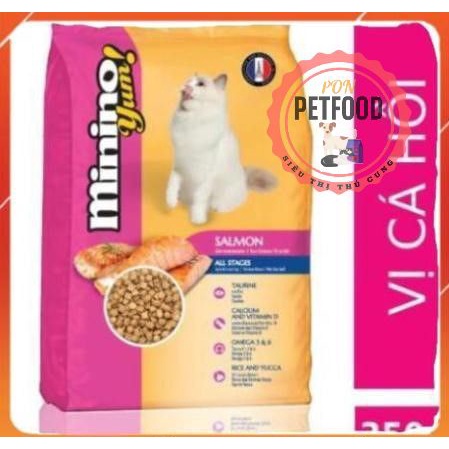 Thức ăn cho mèo Minino Yum Salmon 350gr/gói - Pôn PetShop