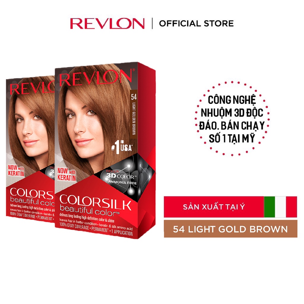 [Thêm vào giỏ hàng để nhận quà] Combo 2 hộp Nhuộm Tóc Thời Trang 3D Revlon Colorsilk 3D 120ml