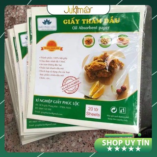 🔰 [ CHẤT LƯỢNG ] Tệp 20 giấy thấm dầu thực phẩm PHÚC LỘC ✅