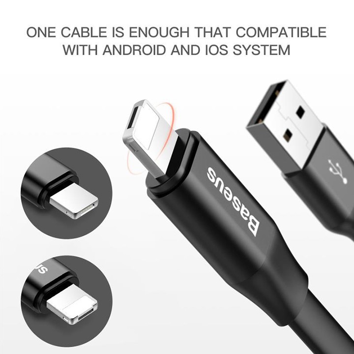 DÂY CÁP SẠC LIGHTNING VÀ MICRO USB BASEUS 23CM CHÍNH HÃNG