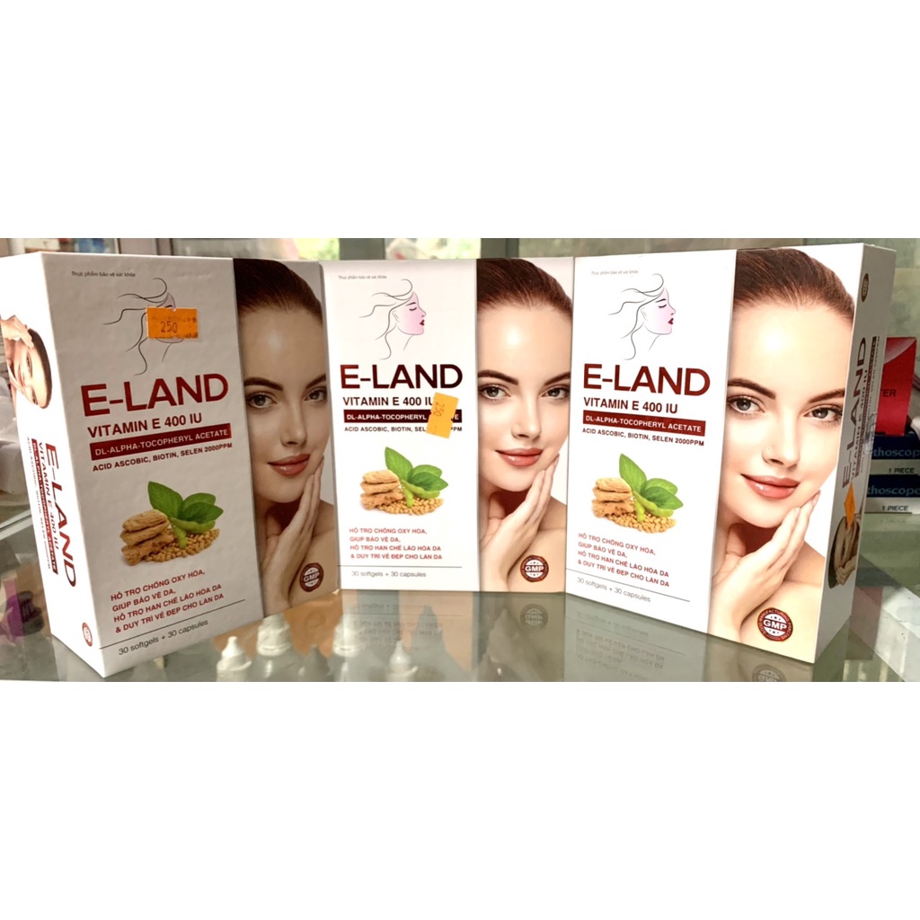 Sản phẩm tốt E-LAND VITAMIN E 400IU hộp 2 lọ