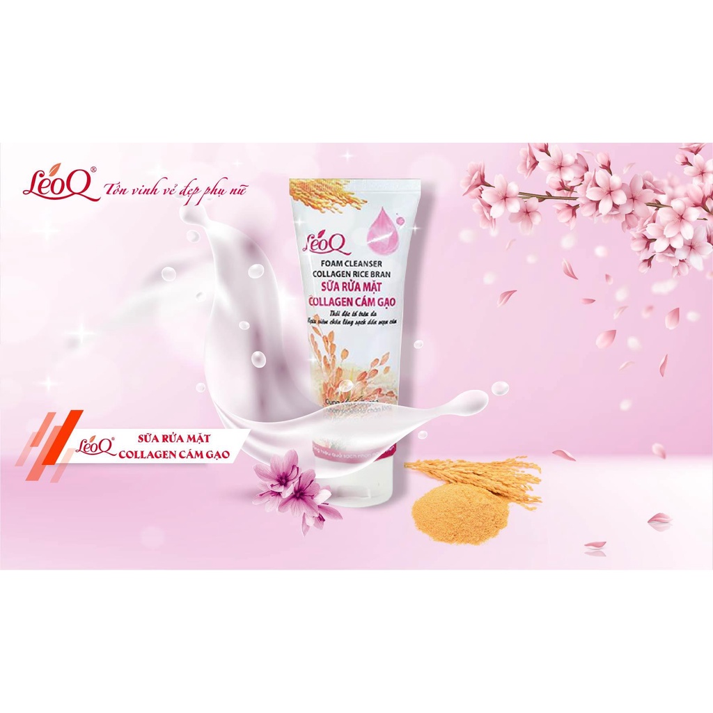 SỮA RỬA MẶT COLLAGEN CÁM GẠO LEOQ 100ml