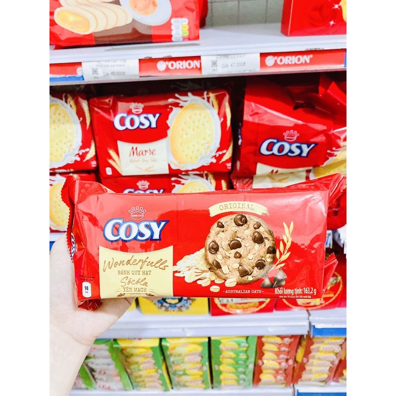 BÁNH QUY COSY SOCOLA YẾN MẠCH GÓI 80G/163,2G