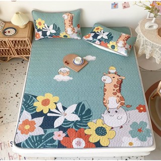 Bộ Chiếu lụa 5D kèm 2 vỏ gối, sẵn hàng đủ size