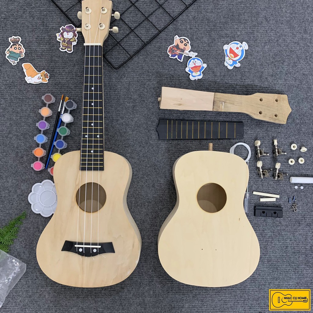 ĐÀN UKULELE THỦ CÔNG DIY FULL GỖ