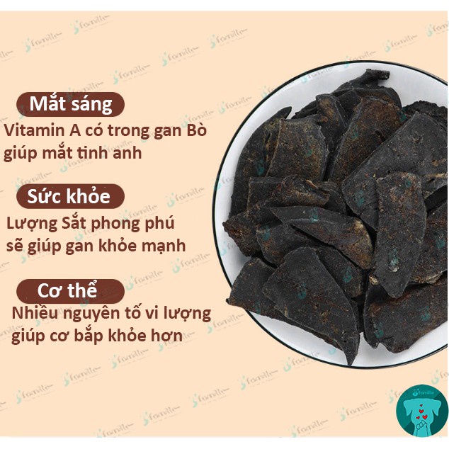 [BỔ SUNG SẮT]Đồ Ăn Vặt Bổ Sung Vitamin A, C - Gan Bò Ngũ Vị Sấy Khô JFamille, Giúp Sáng Mắt, Cơ Bắp Chắc Khỏe. JF113