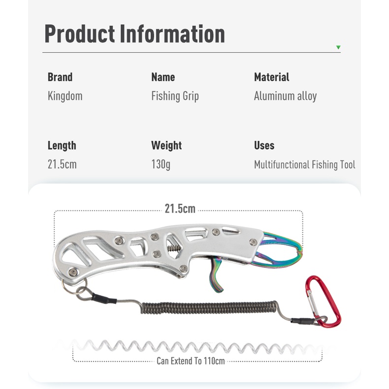 Kìm gắn dây câu cá Kingdom bằng hợp kim nhôm chuyên dụng