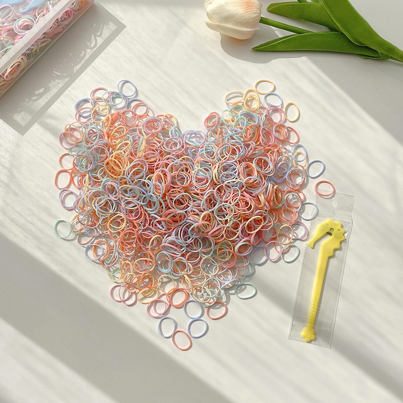 Dây Buộc Tóc Cao Su Cỡ Nhỏ Không Đau Màu Cho Bé Gái