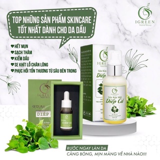 Combo Toàn Diện Cho Da Hết Mụn, Thâm - Combo Diếp Cá IGREEN