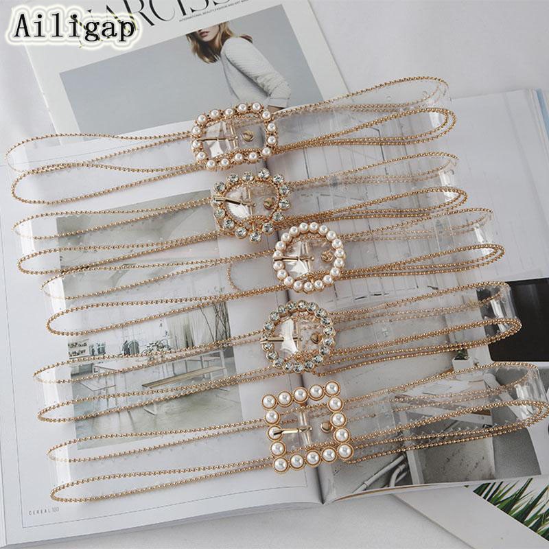 Thắt Lưng Trong Suốt Đính Đá Thời Trang Hàn Quốc Cho Nữ