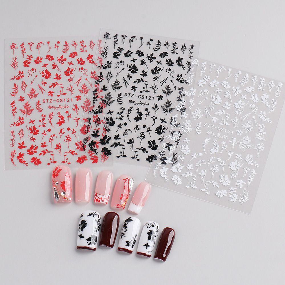 Miếng Dán Trang Trí Móng Tay Hình Hoa Lá Xinh Xắn