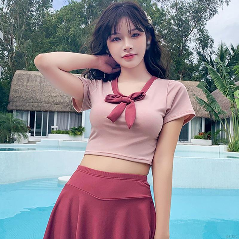 Set Đồ Tắm Trơn Màu Phong Cách Hàn Quốc Xinh Xắn Dành Cho Nữ | BigBuy360 - bigbuy360.vn