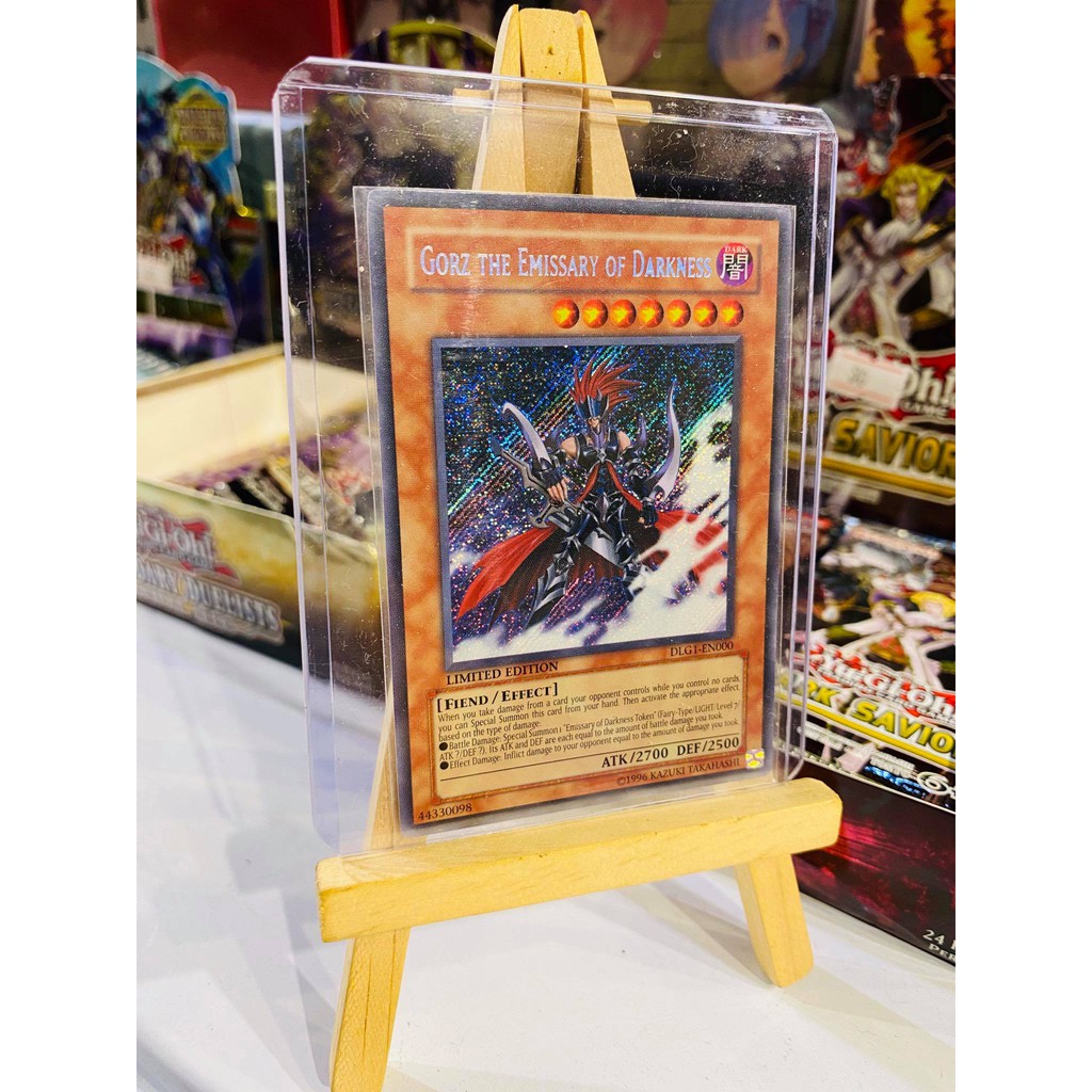 [ Dưa Hấu Yugioh ] Lá bài thẻ bài Gorz the Emissary of Darkness – SECRET RARE - Tặng bọc bài nhựa bảo quản