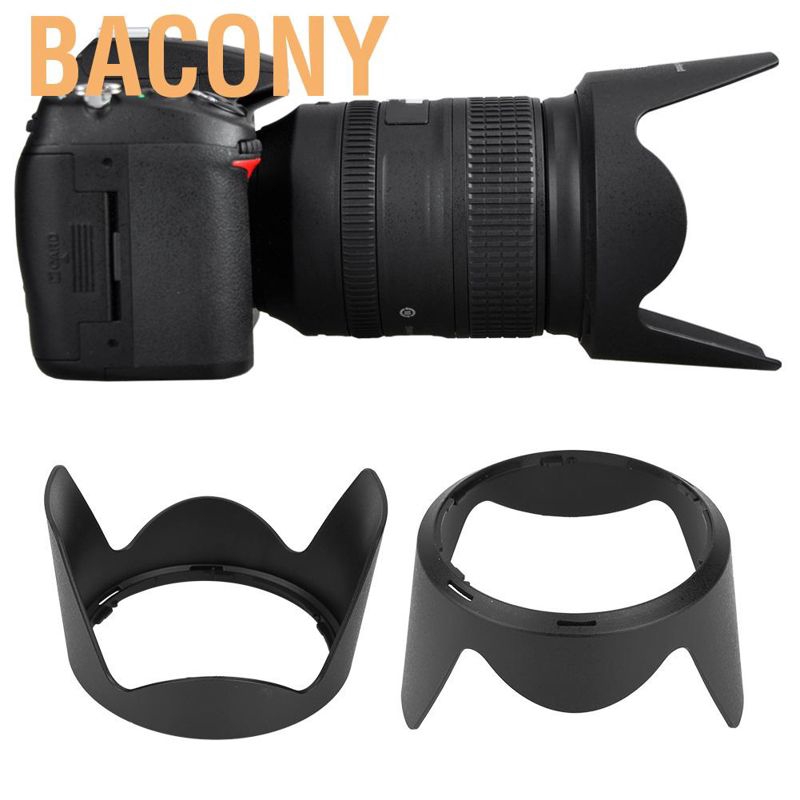 Loa Che Nắng Bacon Hb-50 Cao Cấp Cho Ống Kính Nikon Af-S 28-300mm F3.5-5.6G Ed Vr-300Mm Ed Vr-300-5.6Mm Ed-18Mm