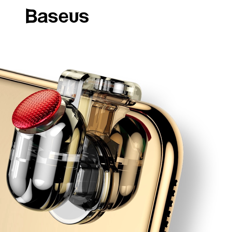 Cặp nút bấm hỗ trợ chơi game bắn súng trên điện thoại di động Baseus cho iPhone 11 Note10 S10 mate30 Android