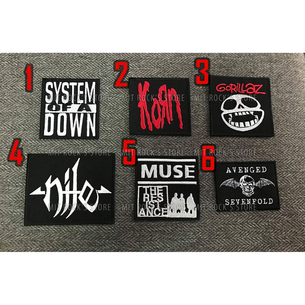 Patch Rockband 6 - Hình ủi lên Quần, áo, ba lô, túi, nón…Hàng Thái Lan, đường chỉ may dày, xịn và đẹp.