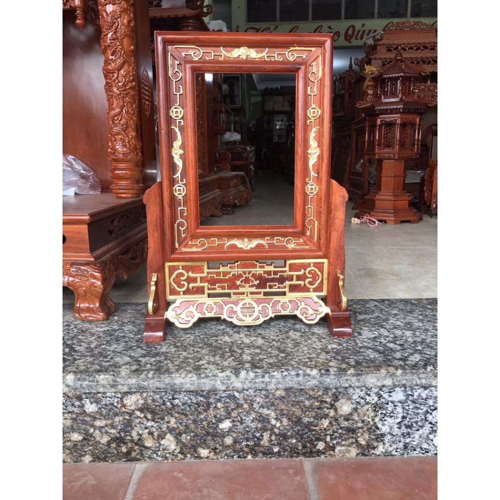 Khung ảnh thờ kép dơi vàng-Khung hình thờ chiện dơi tiền thếp vàng 2 cỡ ảnh thờ Hàng loại 1-Bảo Hành Đôi Trả