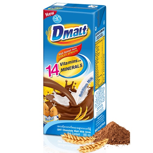 [SenXanh Emart] Thùng 48 hộp Sữa Cacao Lúa Mạch DMALT 180ml - Vị Socola