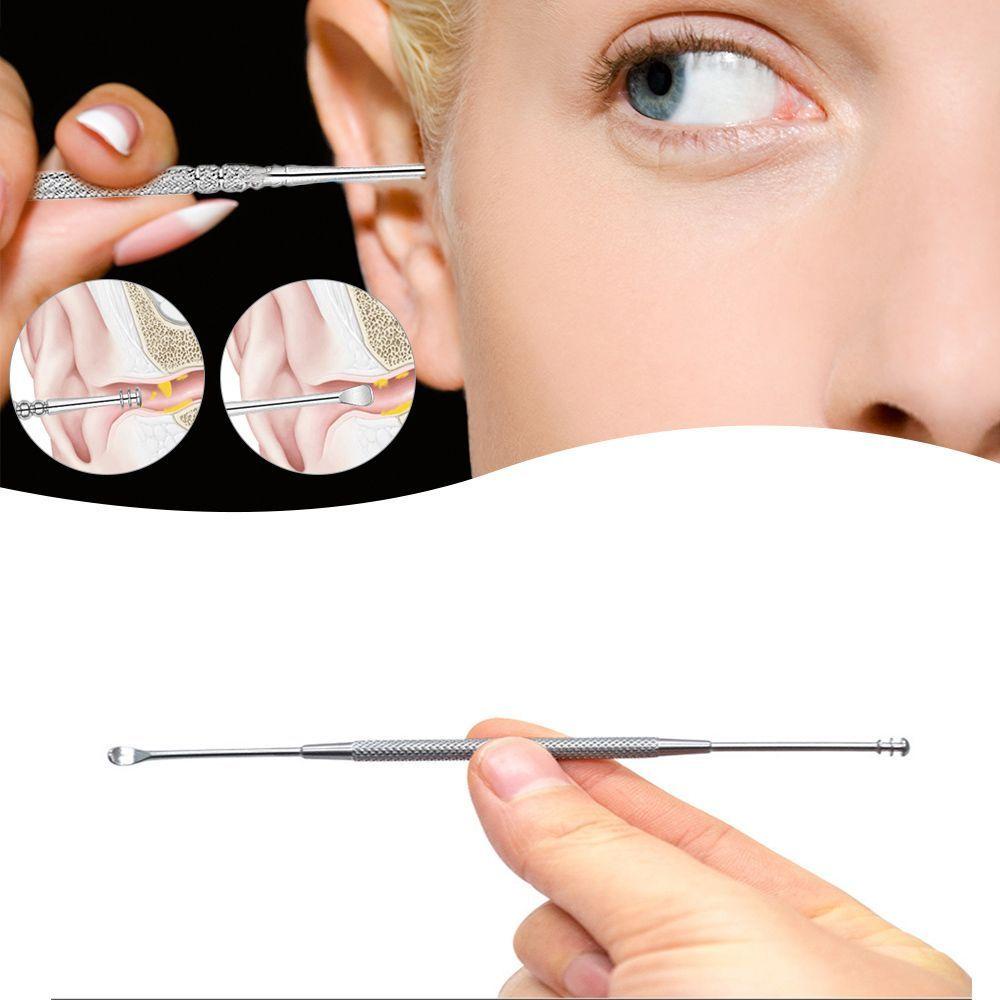 Dụng Cụ Vệ Sinh Ráy Tai 2 Trong 1 Bằng Thép Không Gỉ