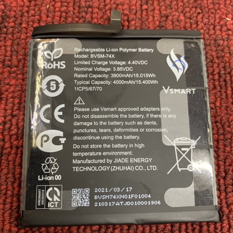 Pin Vsmart Aris/Aris pro zin chính hãng