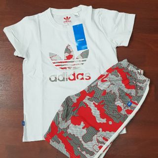 Bộ thun adidas áo trắng quần rằn ri