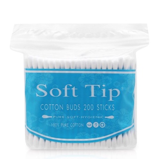 Tăm bông Soft Tip Thái Lan túi 100/200 chiếc, an toàn cho cả người lớn và trẻ em