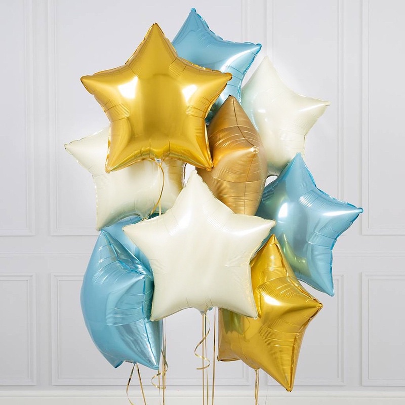 Bóng sao tim trang trí sinh nhật - size 18in - nhiều màu sắc đẹp