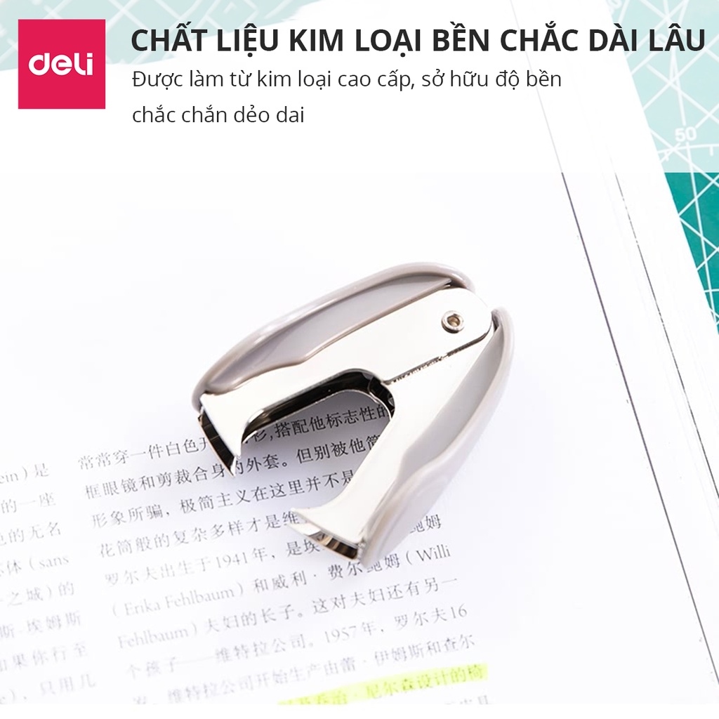 Nhổ ghim 10# Deli 24/6 26/6, Đen, xanh, xám - 1 cái E0232