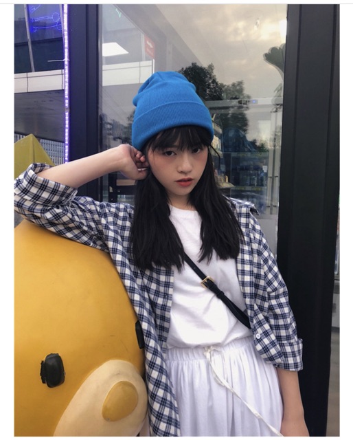 mũ len beanie dài