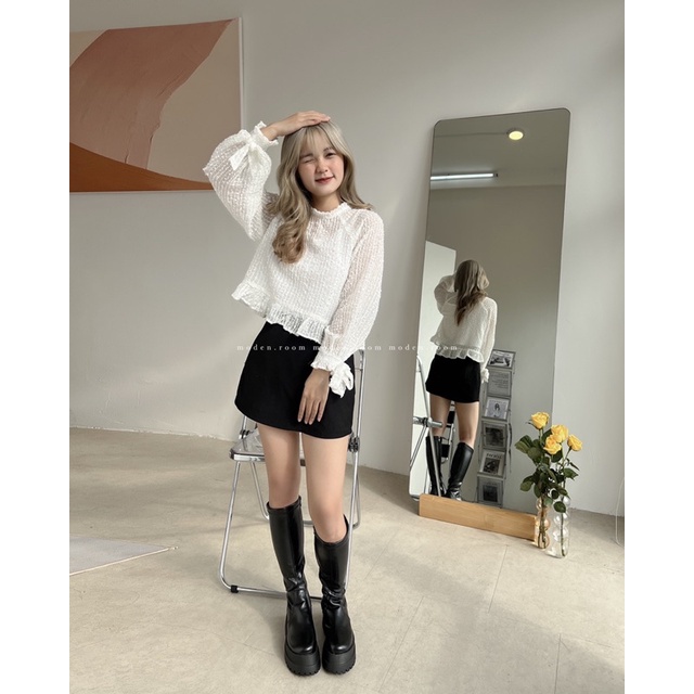 Moden.room áo kira trắng kèm croptop MOD006